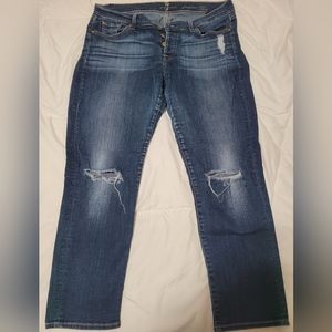 7 For All Mankind Josefina Skinny Boyfriend Sz 30